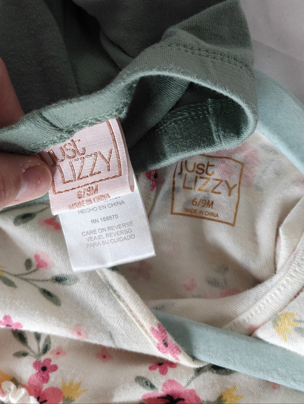 Floral Ruffle Baby Girls' Matching Set - Cream & Sage - Picture 3 of 3
